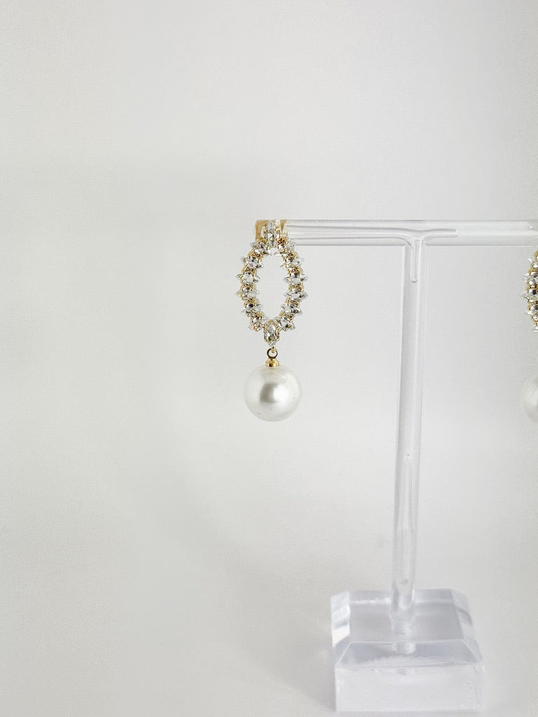 【CERIA|チェリア】Oval pearl gold pierce