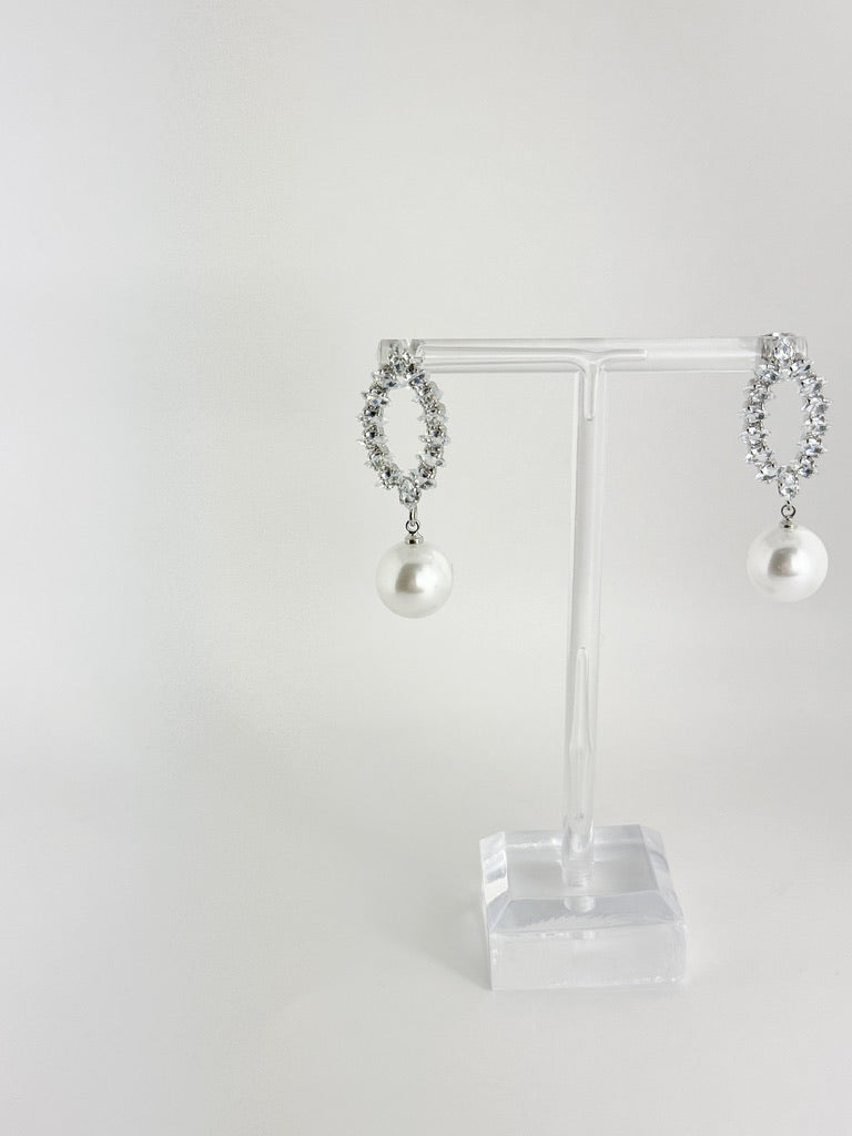 【CERIA|チェリア】Oval pearl silver pierce