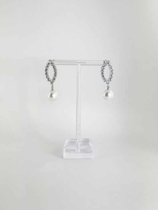 【CERIA|チェリア】Oval pearl silver pierce