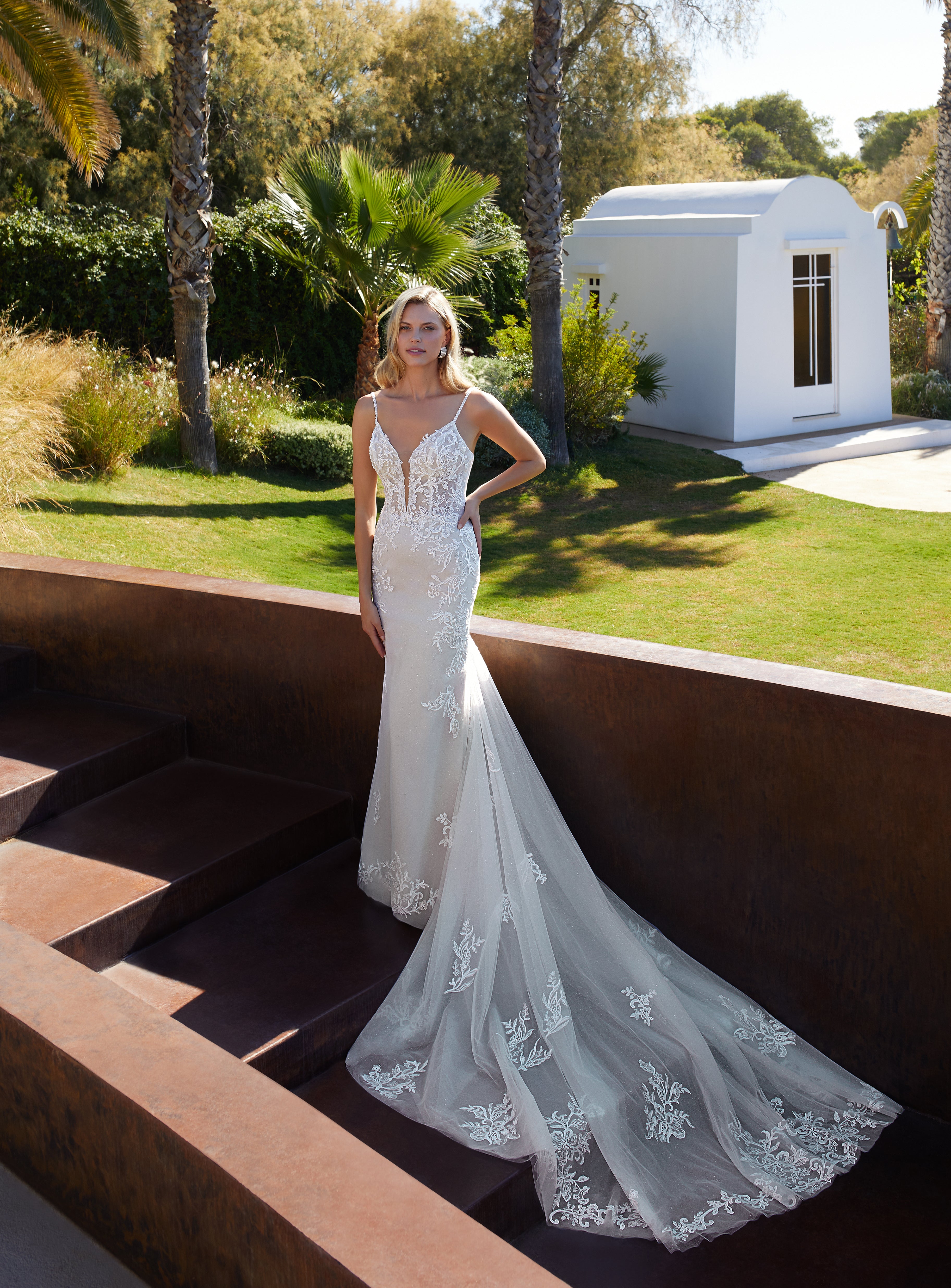 にょろDemetrios ソフトマーメイドウェディングドレス　L1053 Demetrios インポートウェディングドレス(マーメイド) - メルカリ