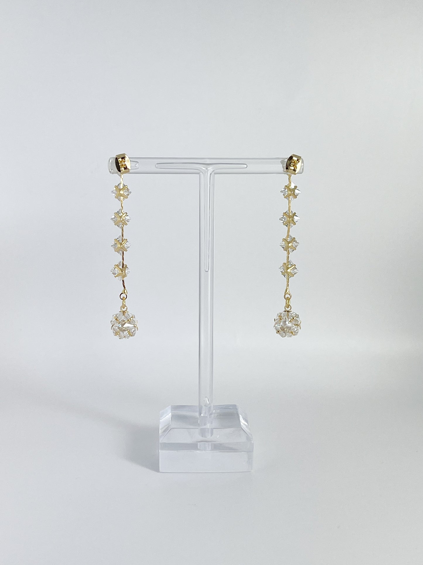 【CERIA｜チェリア】Crystal gold long pierce