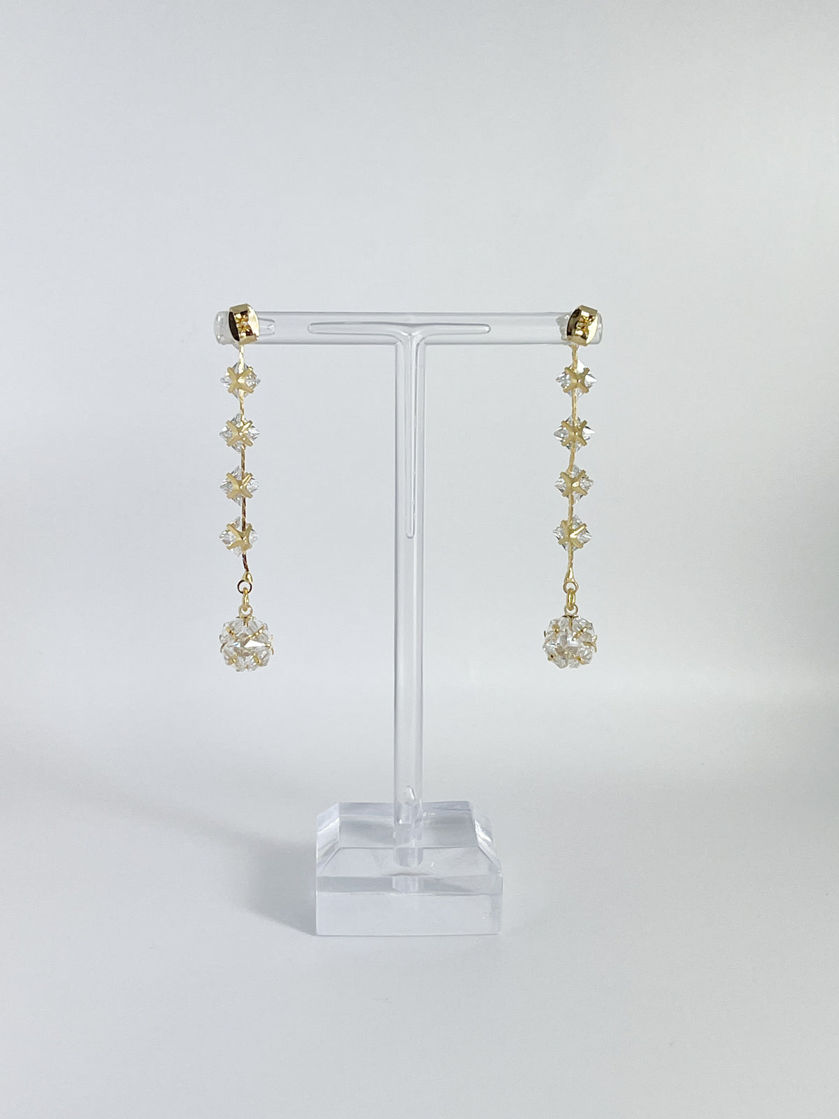 【CERIA｜チェリア】Crystal gold long pierce