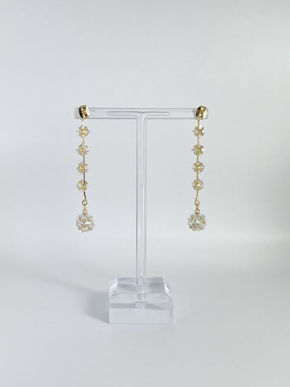 【CERIA｜チェリア】Crystal gold long pierce