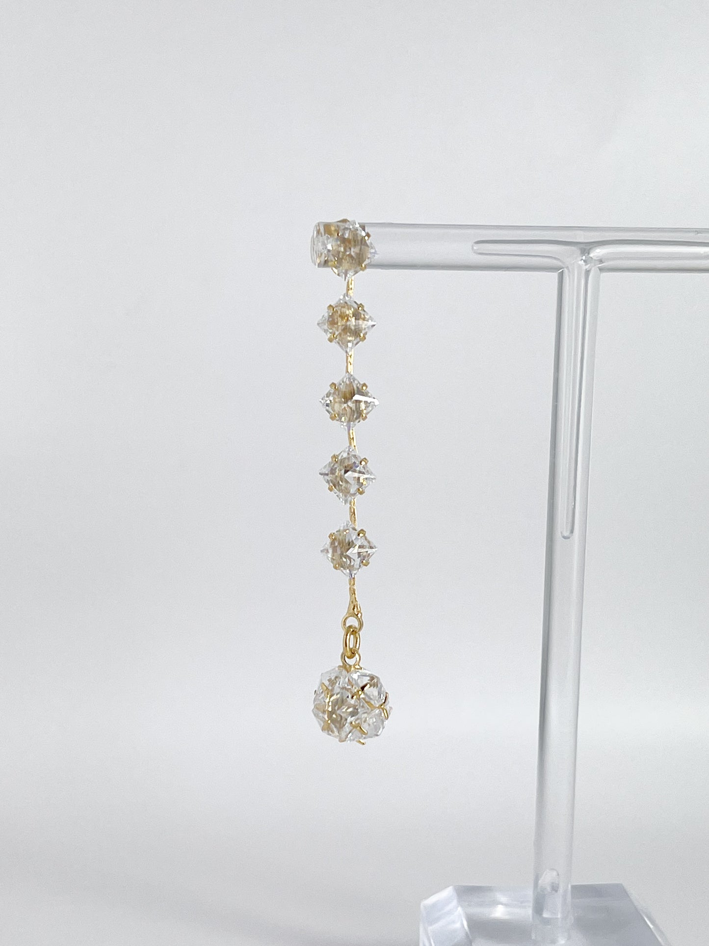 【CERIA｜チェリア】Crystal gold long pierce