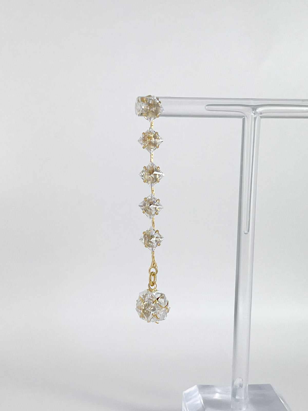【CERIA｜チェリア】Crystal gold long pierce