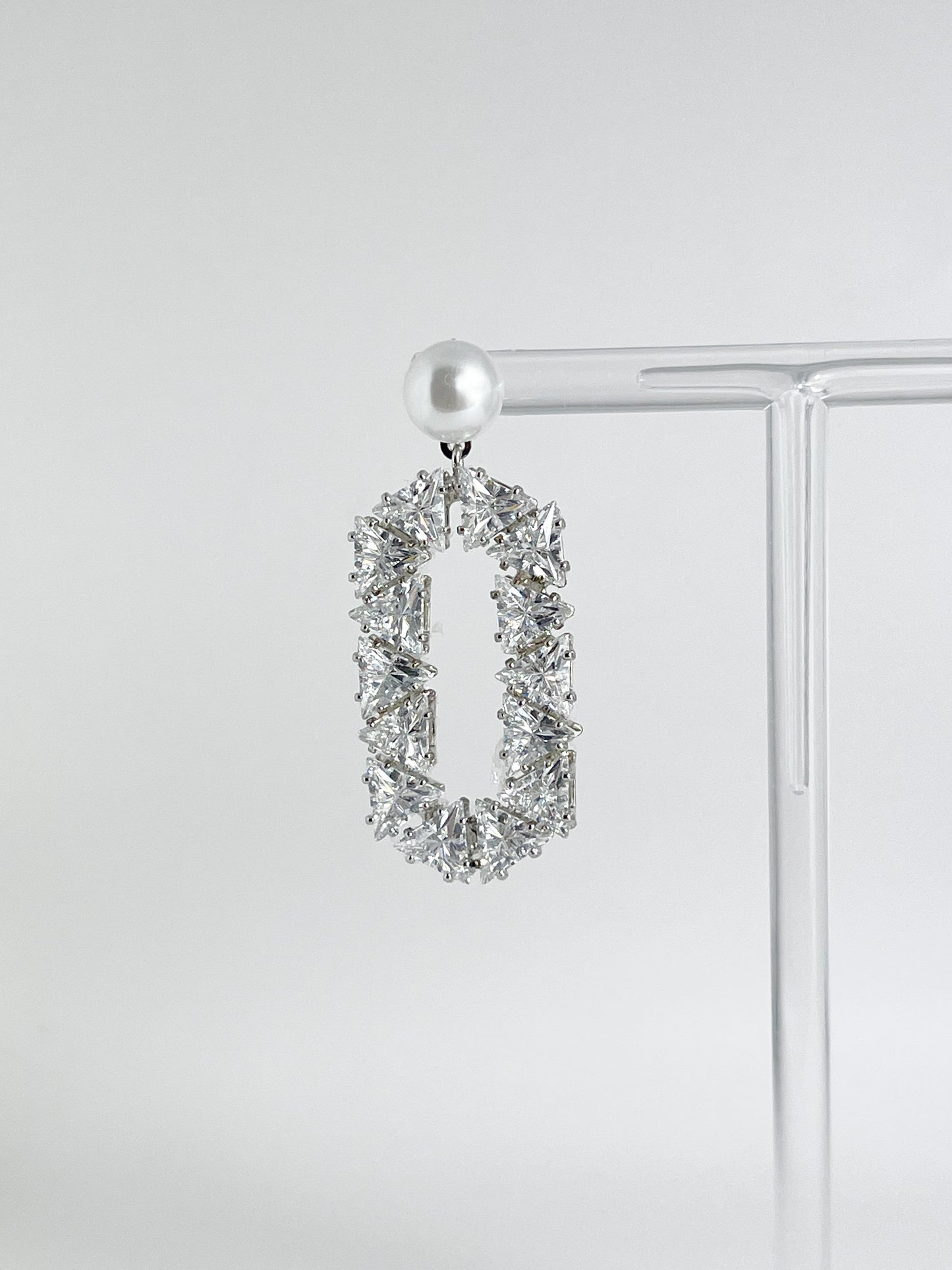 【CERIA｜チェリア】Geometric frame silver pierce