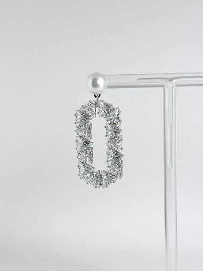【CERIA｜チェリア】Geometric frame silver pierce