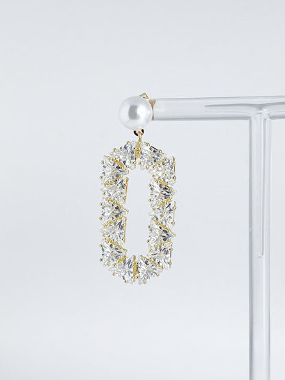 【CERIA｜チェリア】Geometric frame gold pierce