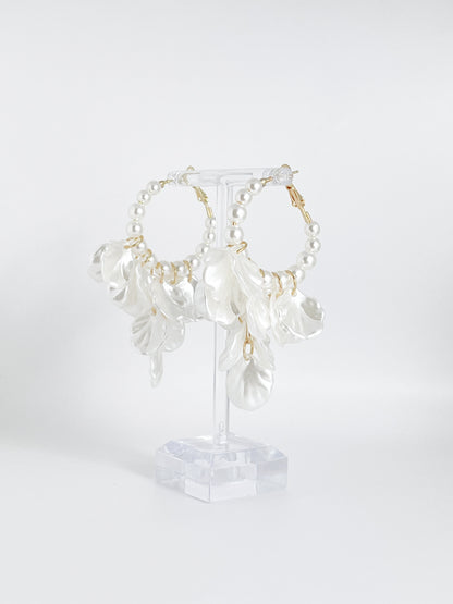 【CERIA｜チェリア】hanabira pearl gold hoop pierce